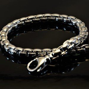 Mens Italian Link Sterling Silver Bracelet
